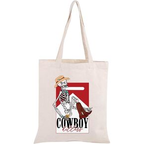 BLUPARK Cowboy Killers Tote Bag Western Cowgirl Gift Western Women Canva Tote Bag Rodeo Western Gift Western Shopping Bag