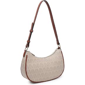 Small Shoulder Bags for Women Lightweight PU Leather Hobo Purse Stylish Top Zipper Handbag with Adjustable Strap