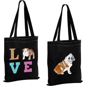 MBMSO English Bulldog Gifts English Bulldog Tote Bag English Bulldog Lover Gifts Owners Dog Mom Gifts Tote Shopping Bag
