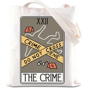 ENSIANTH Crime Scene Junkie Tote Bag Criminologist Gift Serial Killer Movies Fans Gift Crime Investigator Handle Bag
