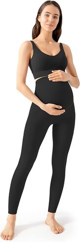 سراويل اليوغا النسائية من AFITNE للحمل فوق البطن مع جيوب، سراويل ضيقة ناعمة قابلة للتمدد للتمرين in Kuwait