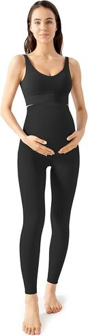 سراويل اليوغا النسائية من AFITNE للحمل فوق البطن مع جيوب، سراويل ضيقة ناعمة قابلة للتمدد للتمرين in Kuwait