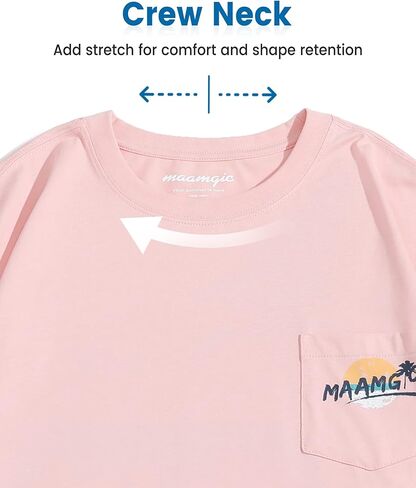 maamgic Mens Graphic T-Shirts Soft Cooling Touch Tees with Pocket in Kuwait