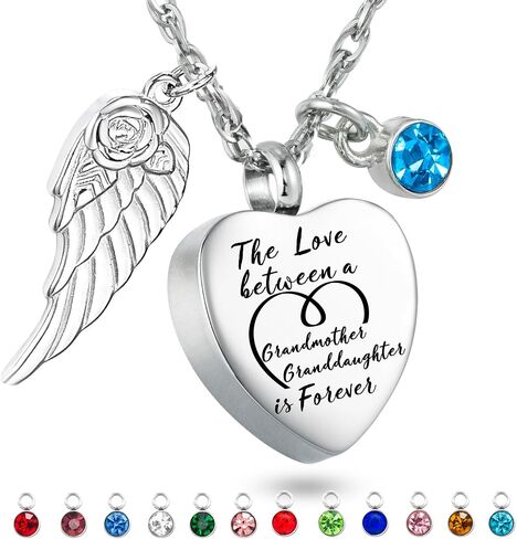 Heart Urn Necklace for Ashes Love between Family Members Cremation Memorial Jewelry Keepsake Pendant for Loss Cremation Urn Necklace Ash Holder Sympathy Gift in Saudi Arabia