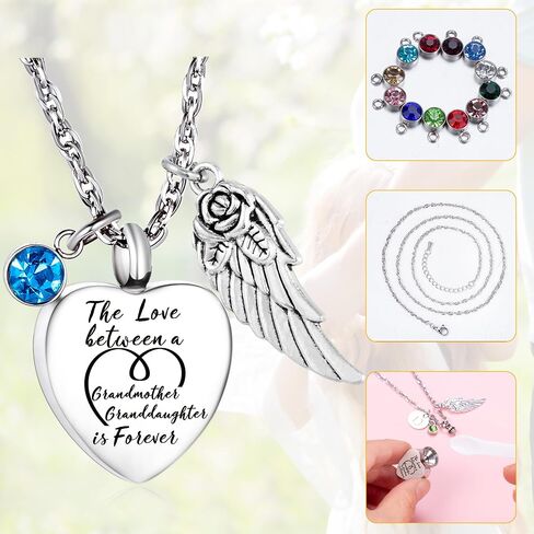 Heart Urn Necklace for Ashes Love between Family Members Cremation Memorial Jewelry Keepsake Pendant for Loss Cremation Urn Necklace Ash Holder Sympathy Gift in Saudi Arabia