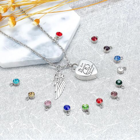 Heart Urn Necklace for Ashes Love between Family Members Cremation Memorial Jewelry Keepsake Pendant for Loss Cremation Urn Necklace Ash Holder Sympathy Gift in Saudi Arabia