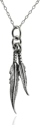 FashionJunkie4Life Sterling Silver Feather Pendant Necklace in Kuwait