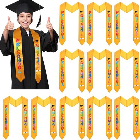 15 Pieces Kids Graduation Stole Preschool Printed Graduation Stole Unisex Sash for Kids Toddler Graduation Supplies in Saudi Arabia