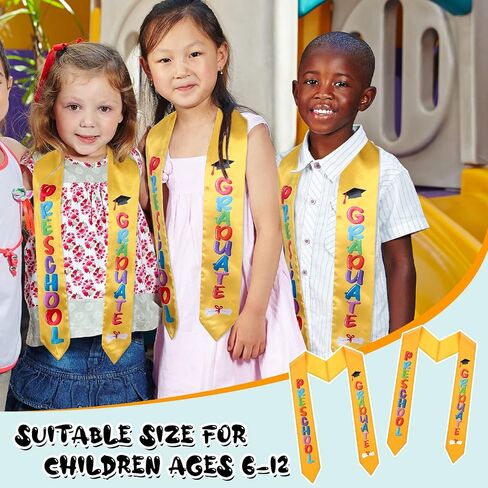 15 Pieces Kids Graduation Stole Preschool Printed Graduation Stole Unisex Sash for Kids Toddler Graduation Supplies in Saudi Arabia