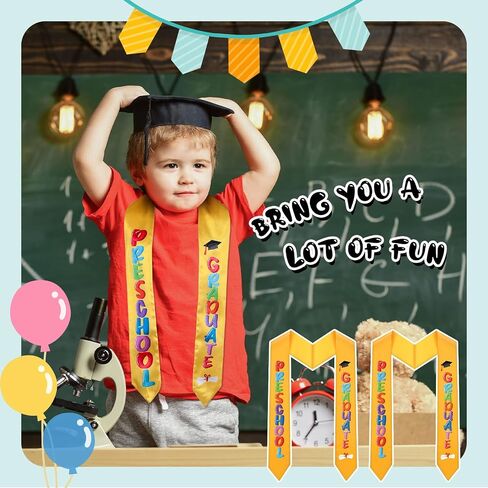 15 Pieces Kids Graduation Stole Preschool Printed Graduation Stole Unisex Sash for Kids Toddler Graduation Supplies in Saudi Arabia