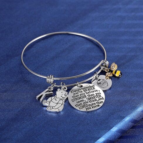 Kvekstio مستوحاة من الهدايا الكلاسيكية، أنت أكثر شجاعة مما تصدق، النحلة، هوني، بوه الدب سحر سوار ملهمة للنساء، الأولي K in Kuwait