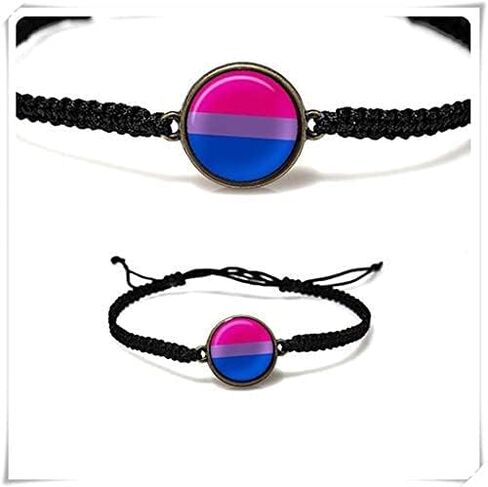 سوار فخر ثنائي الجنس، مجوهرات ثنائية الجنس، سوار فخر، سوار من الراتنج، سوار فخر وردي أرجواني أزرق أزرق، مجوهرات فخر، علم فخر... in Kuwait