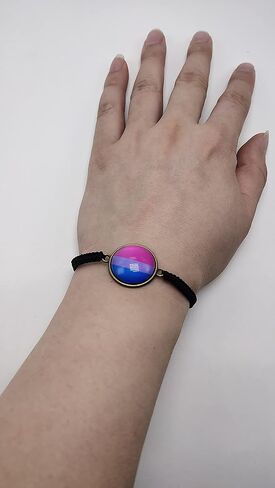 سوار فخر ثنائي الجنس، مجوهرات ثنائية الجنس، سوار فخر، سوار من الراتنج، سوار فخر وردي أرجواني أزرق أزرق، مجوهرات فخر، علم فخر... in Kuwait