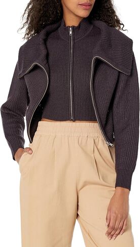 Women's Zip Up Layered Sweater in Kuwait