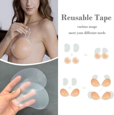 حمالة صدر لاصقة من السيليكون للنساء من CTLUUT فستان بدون ظهر مع أغطية للحلمات in Kuwait