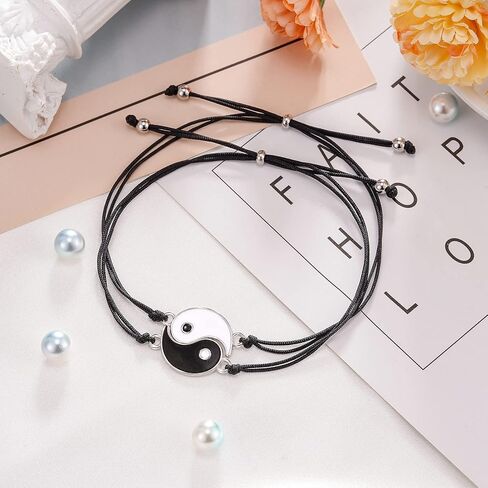 أساور بينكي بروميس للزوجين الصداقة مطابقة يين يانغ سوار عيد الحب هدايا عيد ميلاد لها أفضل صديق صديقها صديقة in Kuwait