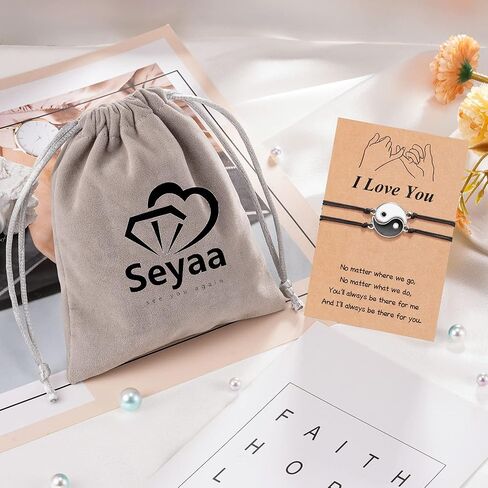 أساور بينكي بروميس للزوجين الصداقة مطابقة يين يانغ سوار عيد الحب هدايا عيد ميلاد لها أفضل صديق صديقها صديقة in Kuwait