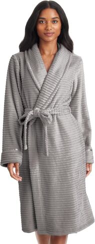 TAHARI Womens Corduroy Plush Robe - Corded Plush Bathrobe - Womens Robes Long in Kuwait