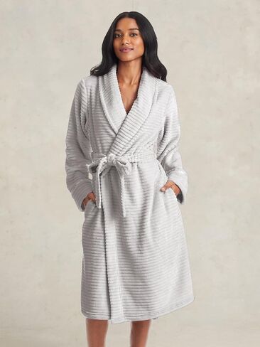 TAHARI Womens Corduroy Plush Robe - Corded Plush Bathrobe - Womens Robes Long in Kuwait
