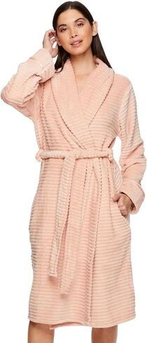 TAHARI Womens Corduroy Plush Robe - Corded Plush Bathrobe - Womens Robes Long in Kuwait