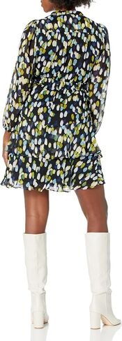 London Times womens Elastic Waist Blouson Waist Bishop Sleeve Feminine Flattering Versatile Dress in Saudi Arabia