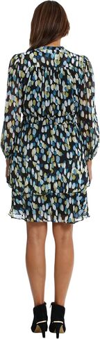 London Times womens Elastic Waist Blouson Waist Bishop Sleeve Feminine Flattering Versatile Dress in Saudi Arabia