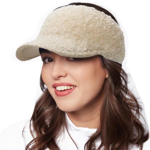 قبعة شتوية من صوف الحمل على شكل ذيل حصان للنساء مفتوحة من الأعلى، قبعة بيسبول دافئة للطقس البارد in Kuwait