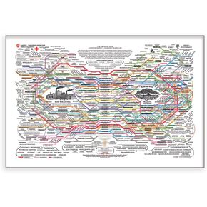 DQYZNYC Healing Web Poster Natural Remedies Chart Horizontal Poster Print Canvas Wall Art Mental Health Posters for Office Home Decor 16x24 Inch, Unframed