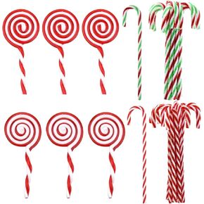 عيد الميلاد البلاستيك قصب الحلوى مصاصة زخرفة، 30 جهاز كمبيوتر شخصى شجرة عيد الميلاد شنقا الديكور الملتوية لعبة عكاز حلوى قصب عصا للمنزل حزب عطلة عيد الميلاد الزينة in Kuwait