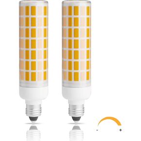 E11 led Bulb 75w 100w Equivalent dimmable,Daylight 6000K,T3 T4 jd e11 Mini Candelabra Base 110V 120V 130V 100W Halogen Replacement, Pack of 2