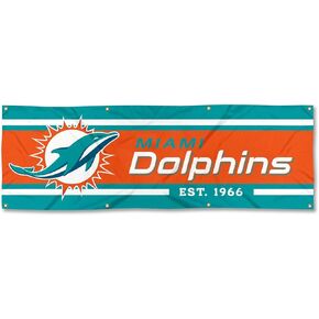 WinCraft Miami Dolphins Large 2x6 Foot Banner