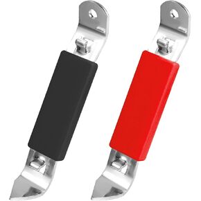 2pcs Magnetic Bottle Openers, Can Tapper Magnetic Can Opener Manual Bottle Punch Opener for Beer Bottles Cans Beverages (Red, Black)