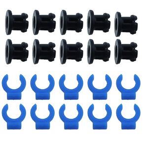 RLECS 20PCS 3D Printer Accessory Coupling Collet Clamp Pneumatic Connector ABS Plastic Pipe Coupling Clamp Suitable for PC4-01 and PC4-M6 and KJH04-M6 Connector
