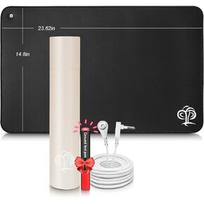 Grounding Mat for Improve Sleep, Inflammation, Pain Relief, Wellness, 22.68 x 35.43 inch Large Grounding Mat Earthing for Working, Yoga, Living Room, Kitchen, Relieve Anxiety and Stress