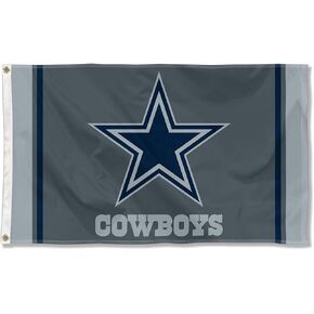 لافتة WinCraft Dallas Cowboys ذات خط جانبي معتم، علم خارجي داخلي مقاس 3x5 أقدام