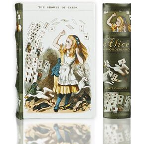 Alice in Wonderland Jewelry, Book, Keepsake Decorative Book Box – Faux Leather & Wooden Box Makes a Gorgeous Decoration, Hides Your Stash, And Gets You Compliments (Medium 8.25x5.75x2")