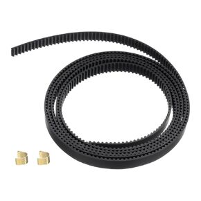 uxcell Open Timing Belt Length 1.5 Meter, Open 2GT Rubber Timing Kit, Width 6mm with 2pcs Copper Buckle, Fit for 3D Printer