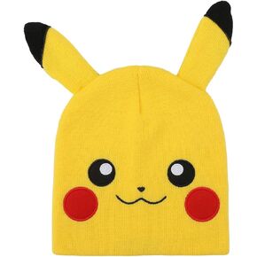 Pokémon Pikachu Big Face Yellow Cuffless Beanie