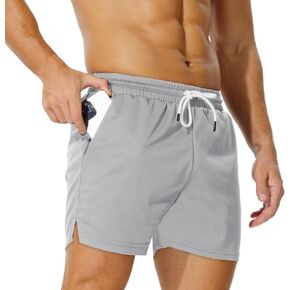 Men's Mesh Running Shorts 5 Inch Shorts Mens Workout Shorts 5 Inch Gym Shorts Men with Pockets