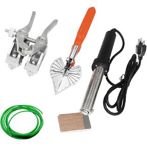 JIAWANSHUN PU Round Belt Welding Machine Polyurethane Belt Welder Round Belt Welder 110V with 150-400 ℃ Adjustable Temperature Electric Soldering Iron (One Set)