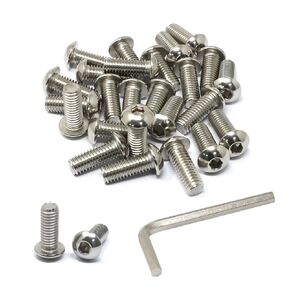 iexcell 25 Pcs 3/8-16 x 1" Stainless Steel 304 Hex Socket Button Head Cap Screws Bolts Kit