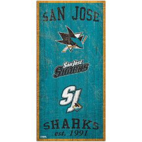 Fan Creations NHL San Jose Sharks Unisex San Jose Sharks Heritage Sign, Team Color, 6 x 12
