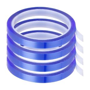 uxcell Heat Tape, 4 Rolls 20mmx33m 108ft High Temperature Heat Resistant Tape for Sublimation,Heat Press,Heat Transfer, Circuit Board, No Residue, Blue