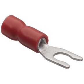 11702 Vinyl Insulated Locking Fork/Spade Terminals - 22-16 Wire, #6 Stud, 100-Pack