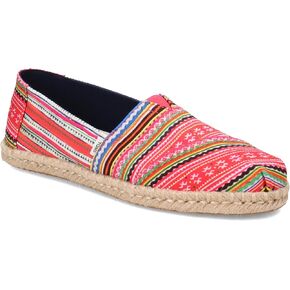 TOMS Women's Alpargata Rope Loafer Flat, Black Botanical, 8