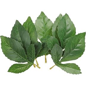 PATIKIL 5.5x4.7 Artificial Green Leaves, 30 Pcs Bulk Greenery Leaves Fake Dahlia Leaves Fake Leaves for Wedding Bouquets Wreaths Decor