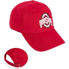 Desert Cactus The Ohio State University Baseball Hat OSU Buckeyes Brimmed Embroirderd Hats Cap Adjustable Cloth Strap Adult (Style O1) Red