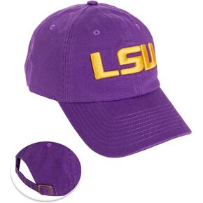 Desert Cactus LSU Louisiana State University Baseball Hat Tigers Geaux Brimmed Embroirderd Hats Cap Adjustable Cloth Strap Adult (Style D1) Purple