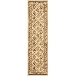 SAFAVIEH Lyndhurst Collection Runner Rug - 2'3" x 8', Ivory & Ivory, Traditional Floral Trellis Design, Non-Shedding & Easy Care, Ideal for High Traffic Areas in Living Room, Bedroom (LNH556-1212)