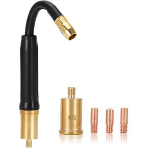 Flexible Mig Extension, universal for mig welding machines/mig welding equipment with 3 in 1 Copper Contact Tips,360° bendable MIG extension neck for welding work in tight or narrow spaces.